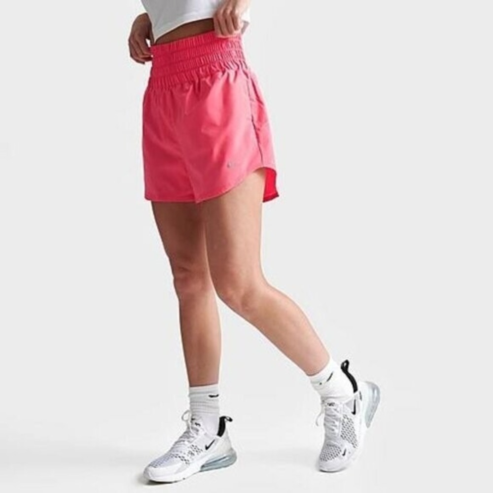 Nike One Dri-FIT Ultra High-Waisted Shorts‎ Women, Size- Medium Coral